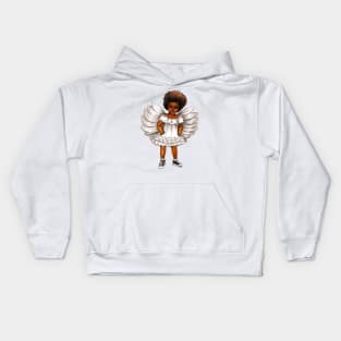 The Best Gift ideas 2022, lil angel.... afro baby angel  - curly Afro Hair Kids Hoodie